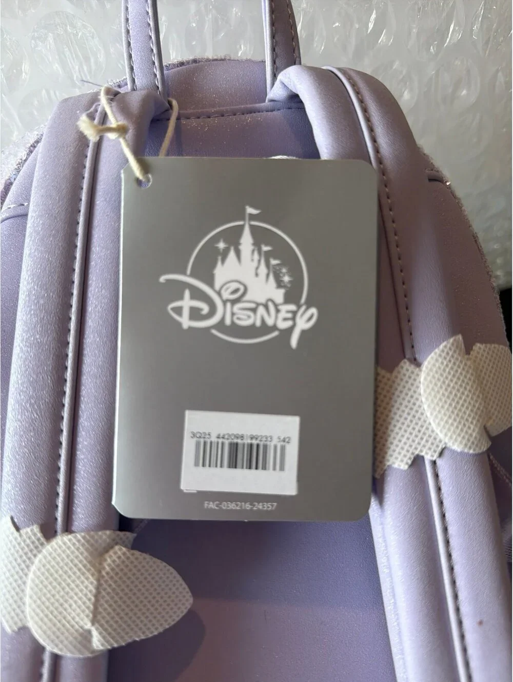 Loungefly Disney Minnie Mouse Sequin Opalescent Purple Backpack NWT